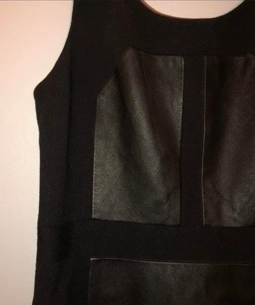 Black Leather Dress Size 4 - Image 3