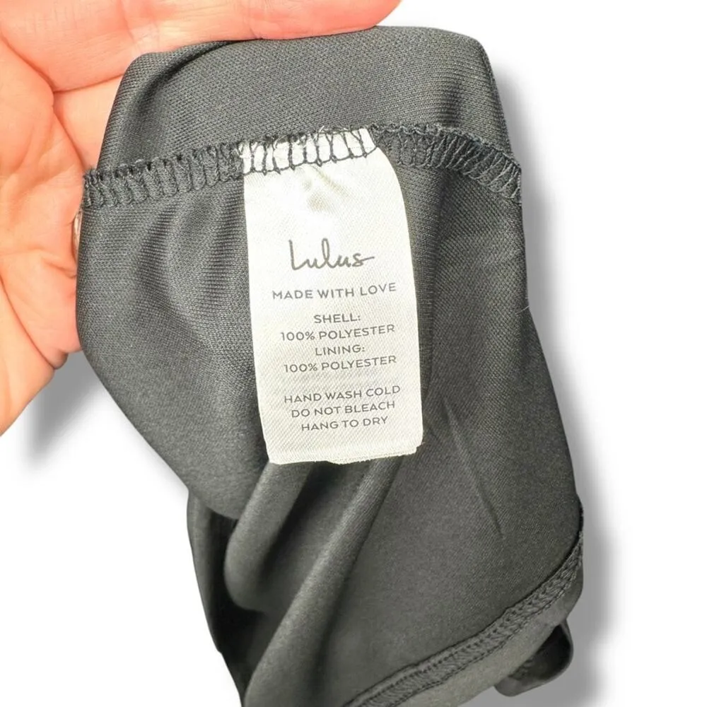 Lulus NWOT Black Floral Mesmerizing Mood Organza Ruffled A-Line Midi Dress XL - Image 6