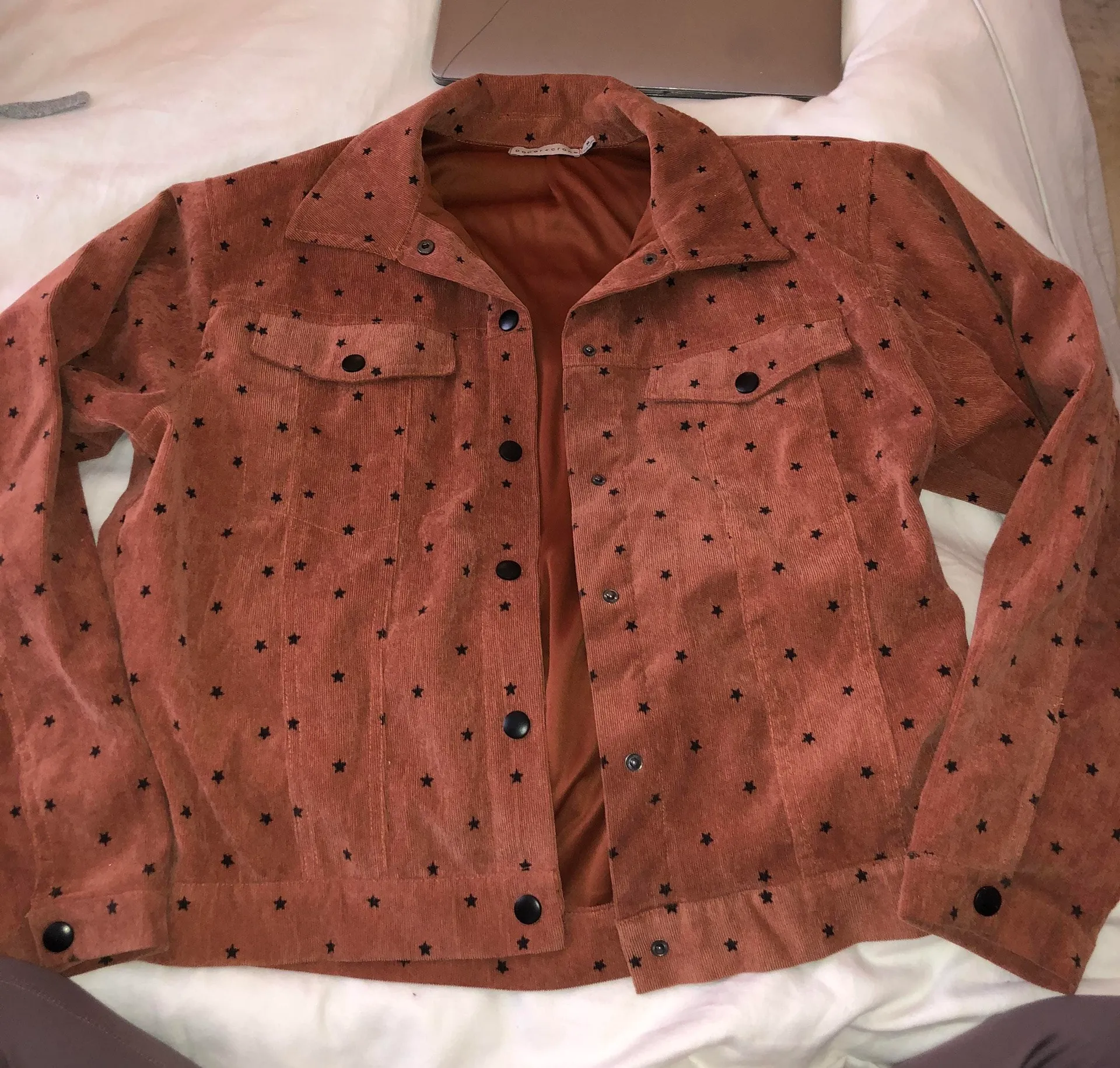 Orange And Black Star Jacket Size M - Image 2