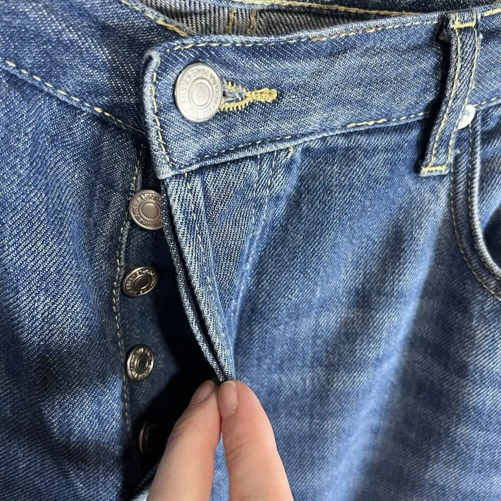 Free People We The Free 'The Maggie Mid Rise Straight Leg' Crop Jeans Sz 29 Boho - Image 4