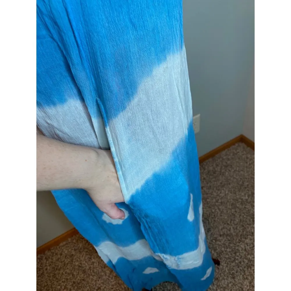 Sun dress tie dye muu muu boho blue white Size 1X - Image 7