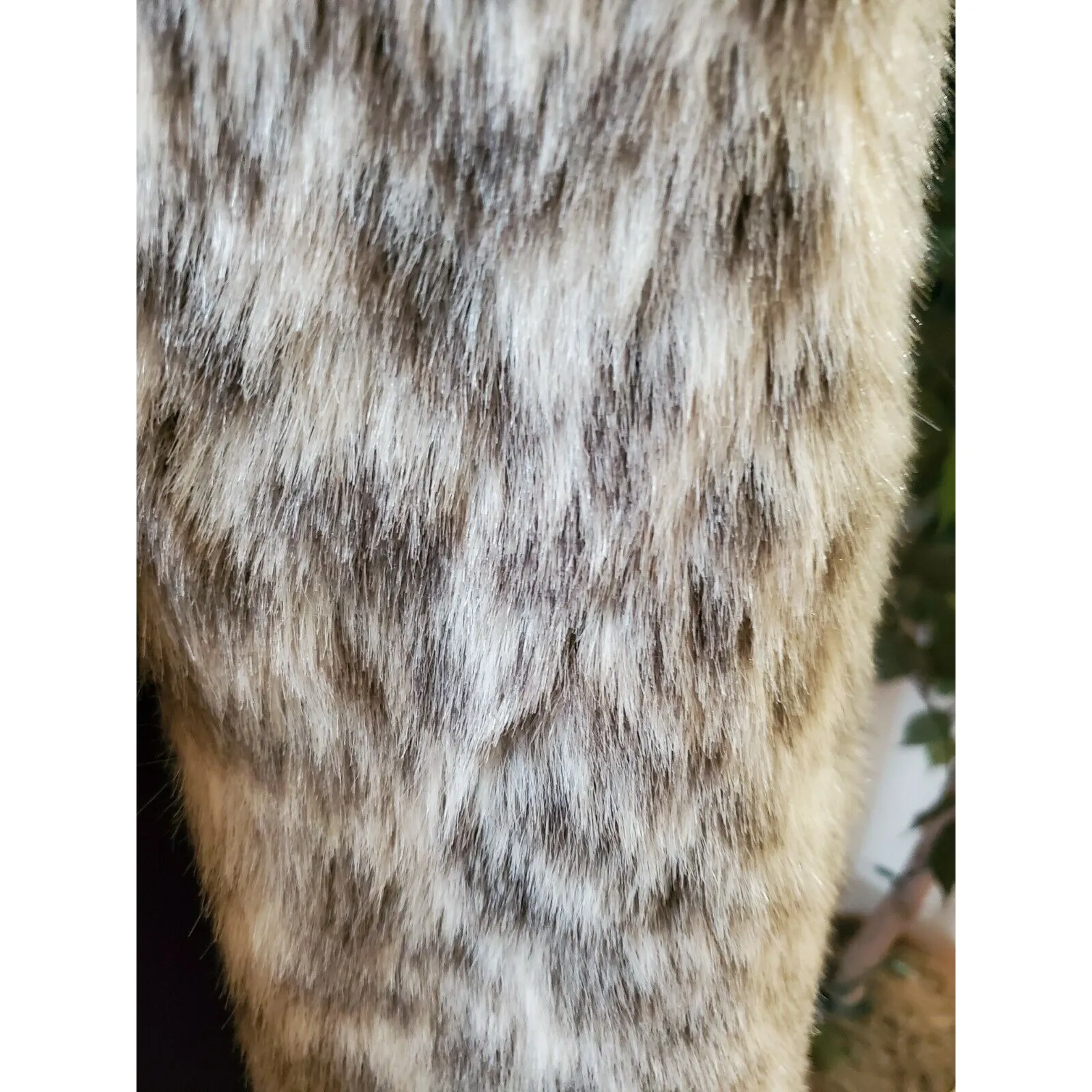 Democracy Long Vest Faux Fur Rare Color Animal Print Small Size WPocket - Image 3