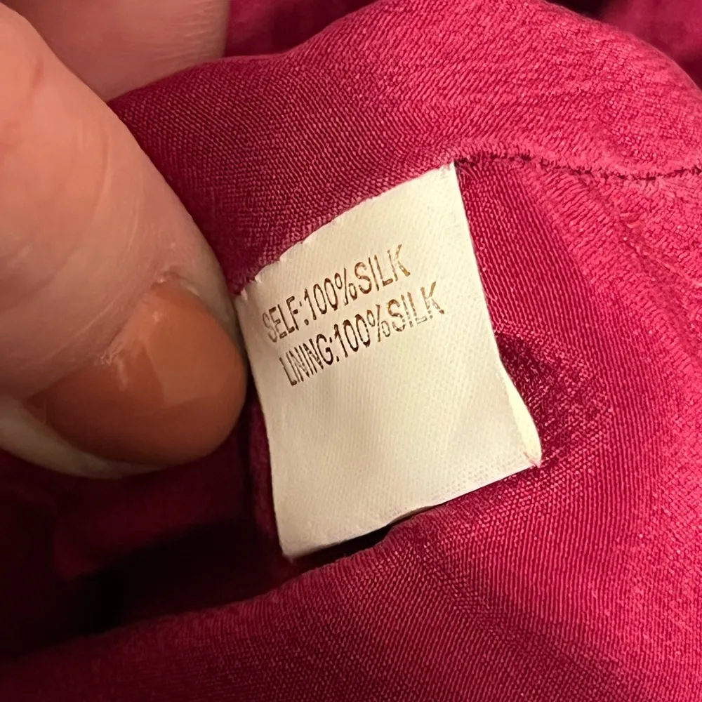 MARCHESA NOTTE • CRYSTAL ENCRUSTED SLEEVE • SILK DRESS Red Size 4 - Image 5