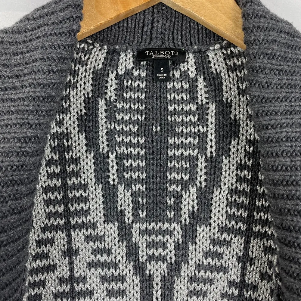 Talbots Wool Blend Metallic Boho Sweater Cardigan - Image 9