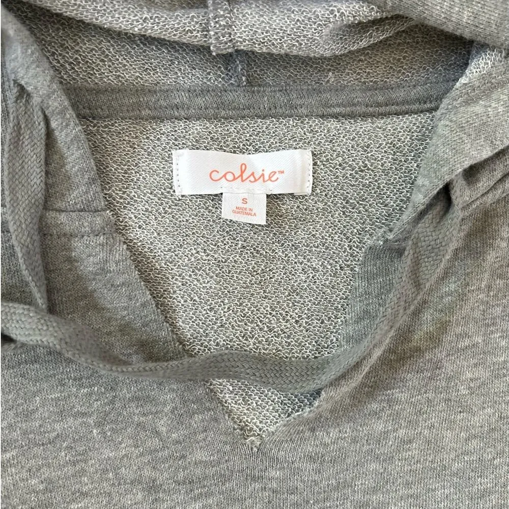 NWT Anxiety Club Dripping Smiley Face Gray Hooded Sweatshirt Oversized SZ Small - Image 11