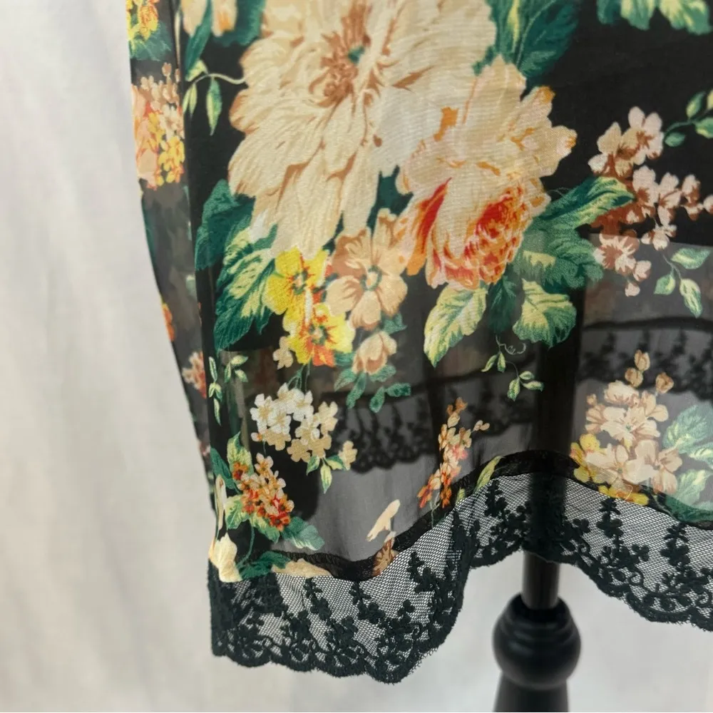 Charms Fashion vintage black strappy back lace lined sundress size XS - Image 3