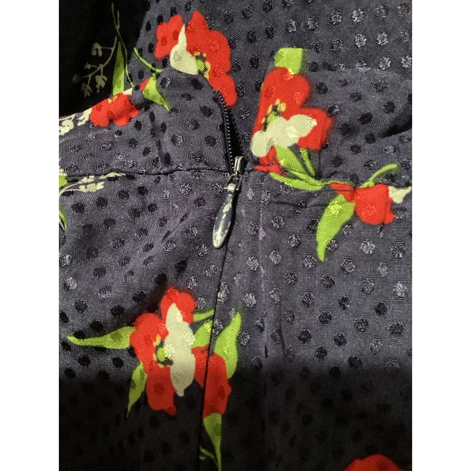 Jill Stuart Floral Polka Dots Wide Leg High Rise Pants L - Image 6