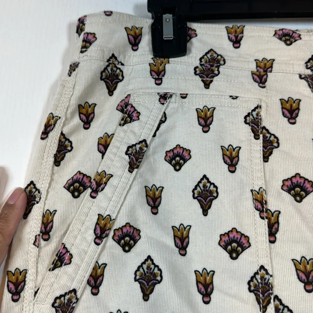 SOLD OUT - Anthropologie Fleurette Corduroy Cream Pants Size 12 EUC #VEG-0109 - Image 7