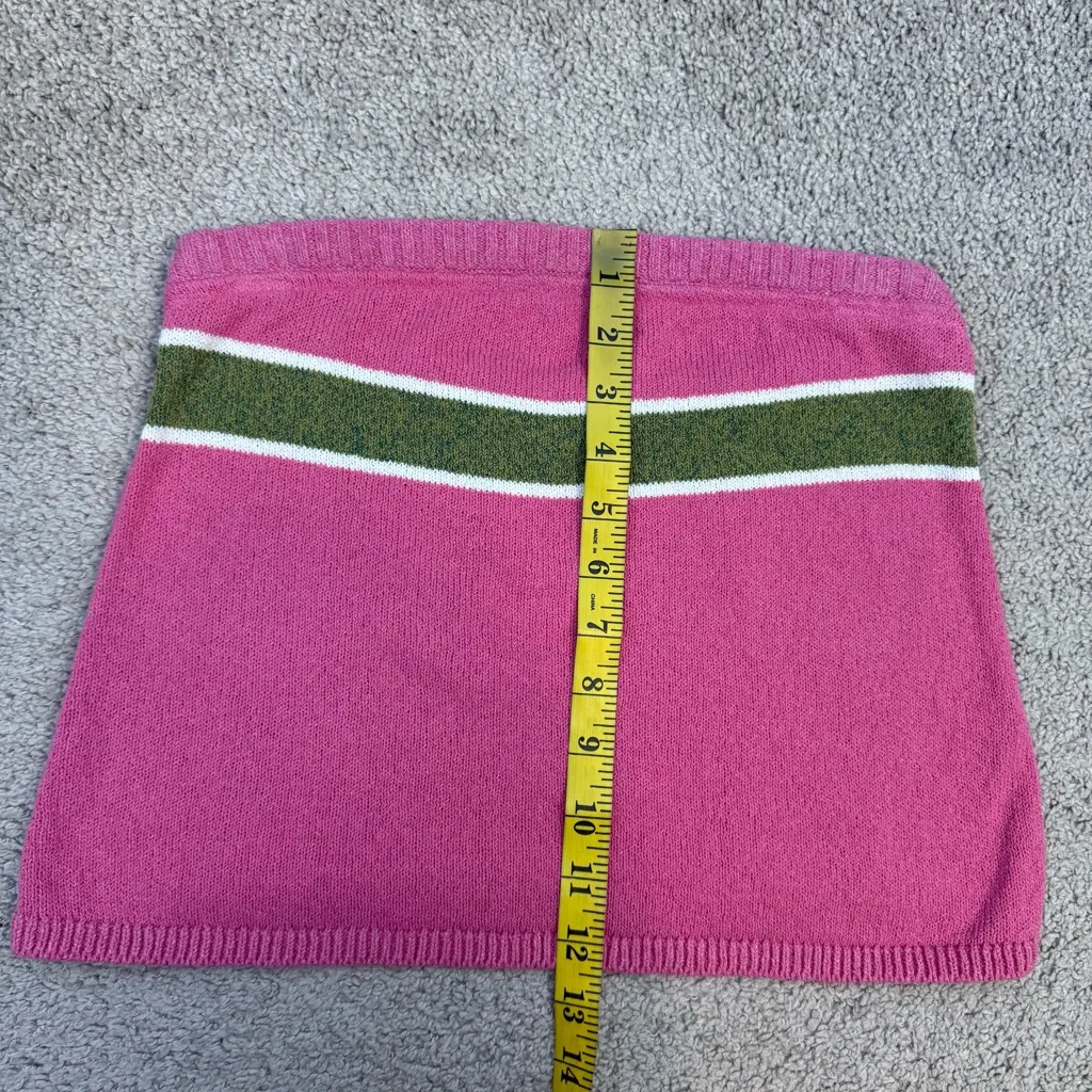 Free People Beach Kelly Knit Tube Top Bubblegum Pink Combo M - Image 8