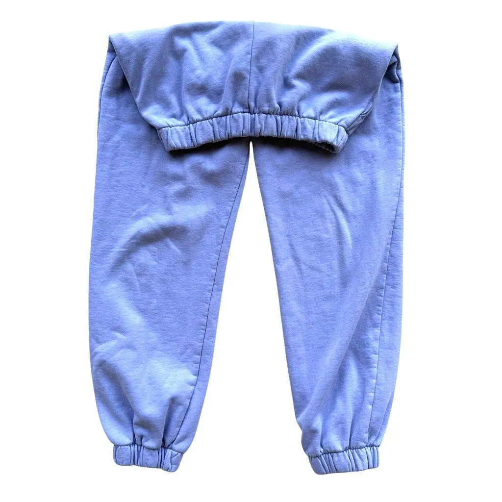 Brandy Mellville Rosa Joggers One Size Blue Sweatpants Stretch Waist Leg Cuffs - Image 12