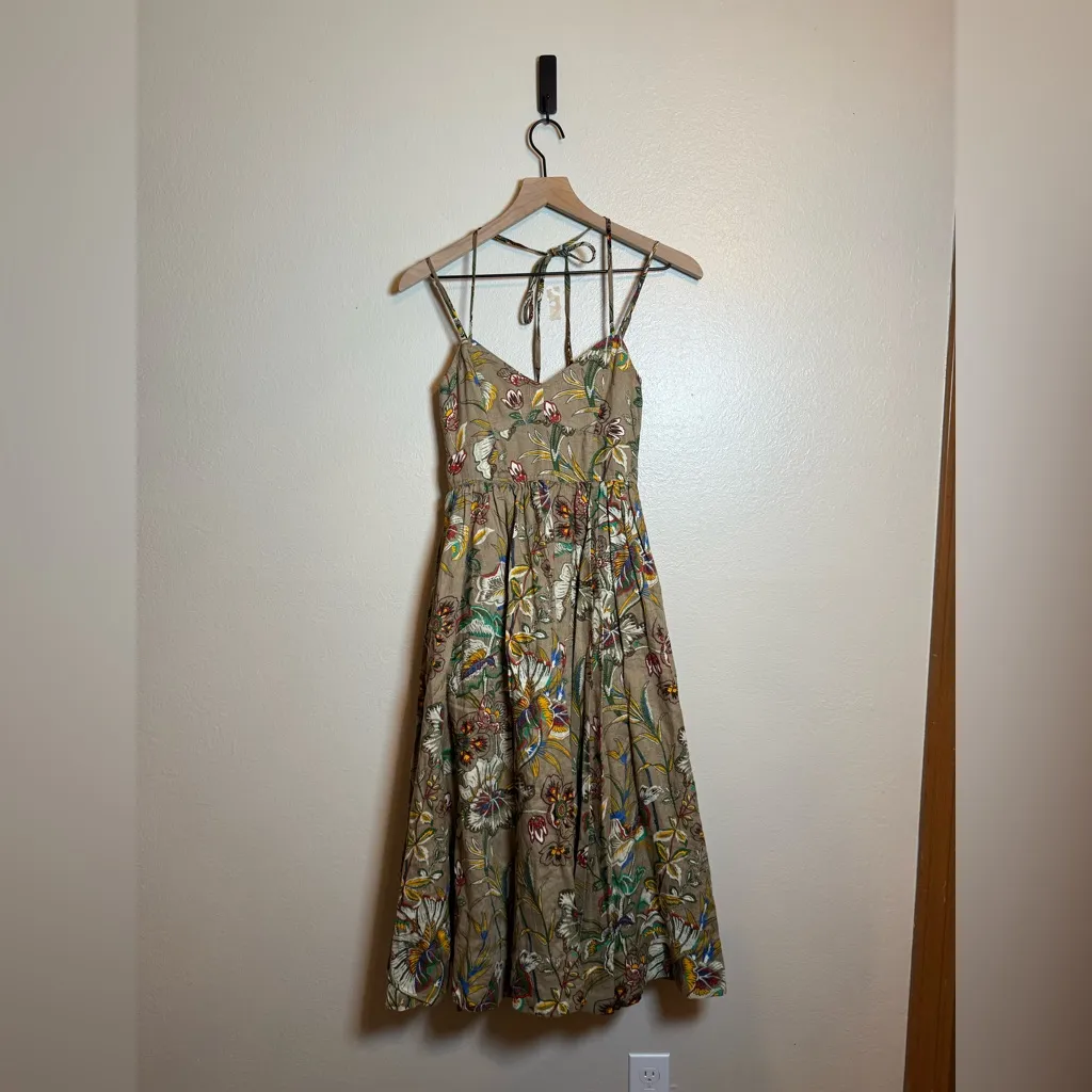 Banana Republic Linen Midi Dress‎ Vintage Floral - Image 2