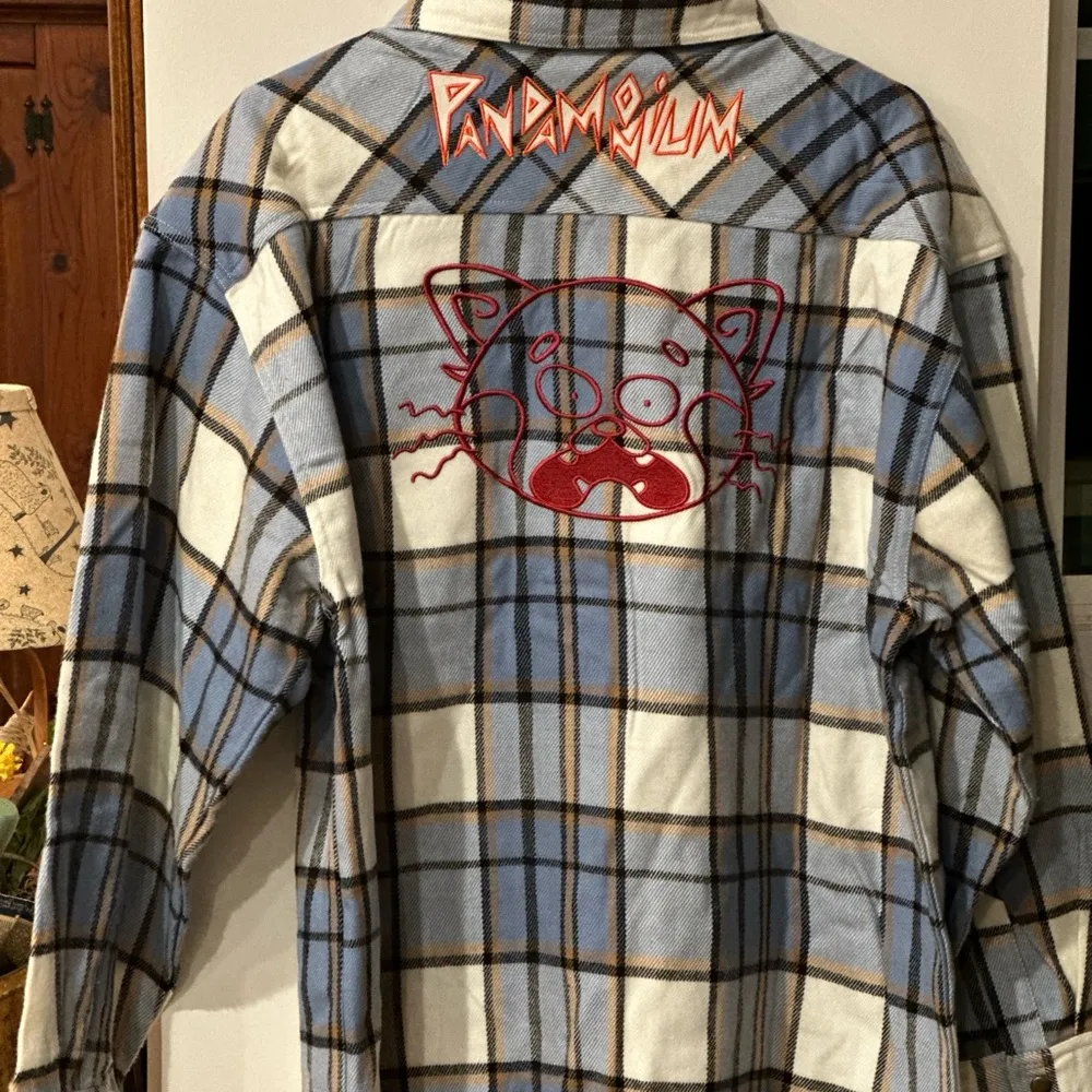 Reebok Blue Plaid Button-Up Shirt - Image 2