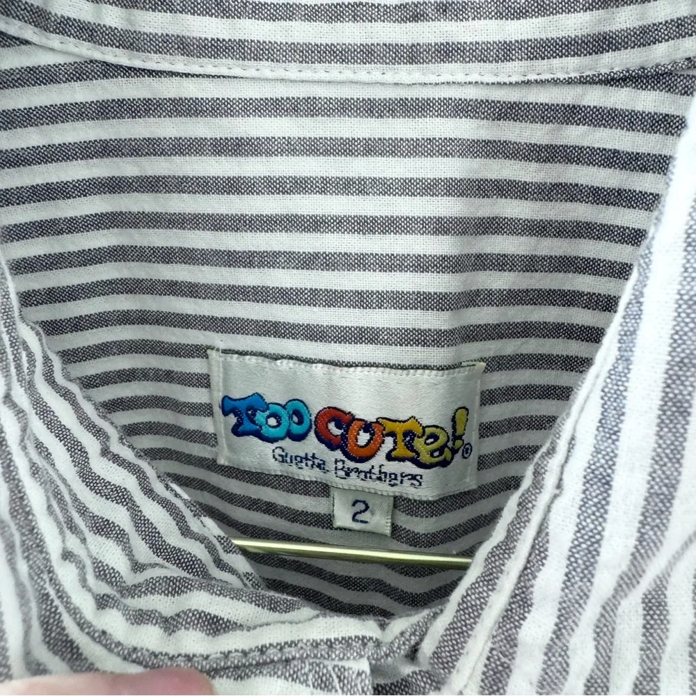 Vintage RARE “TOO CUTE” Betty Boop Striped Shirt - Image 4