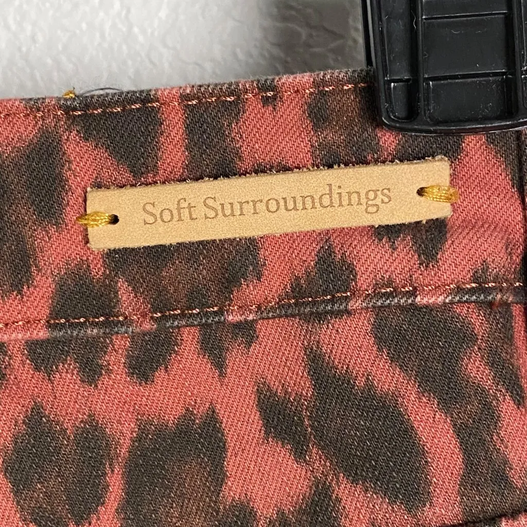 Soft Surroundings Womens The Ultimate High‎ Rise Leopard Skinny Jeans Size 6 - Image 8