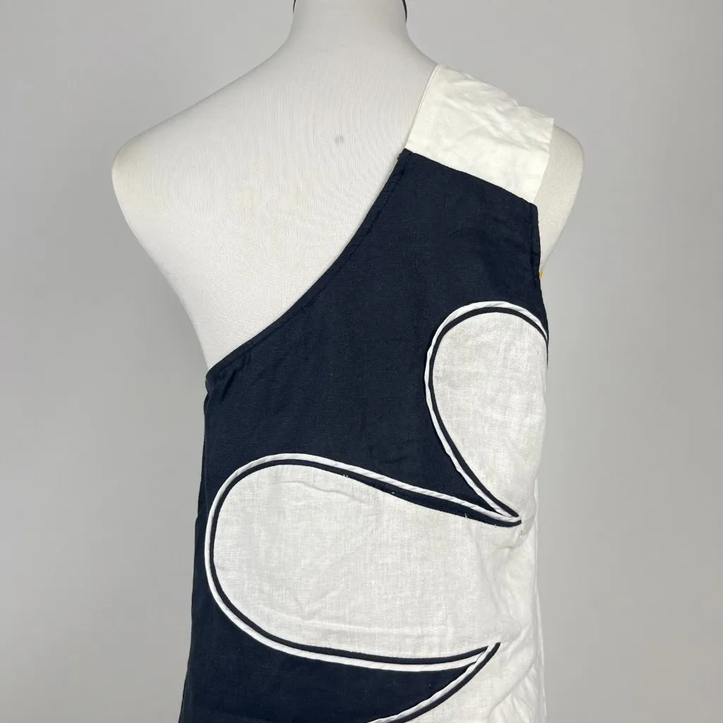 NWOT Farm Rio x Anthropologie One-Shoulder Linen Blend Flower Mini Dress Size S - Image 6