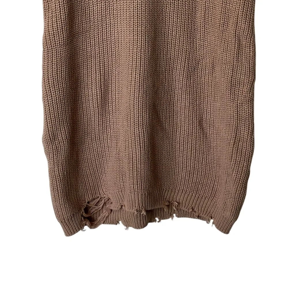 SER.O.YA Yonita dress Cotton knit racerback tan mini tank dress Size XS - Image 6