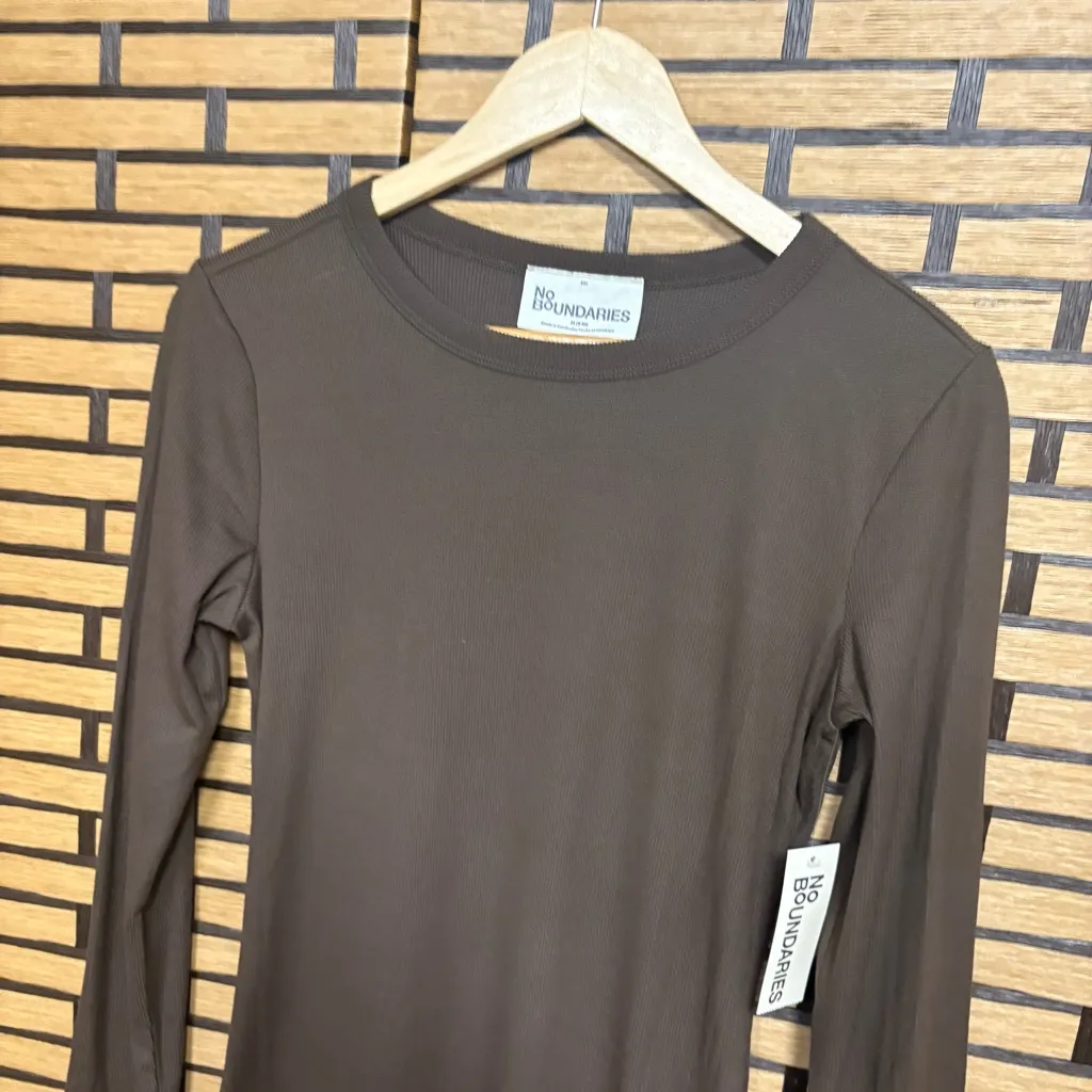 No Boundaries Brown Dress Size Medium - Image 3