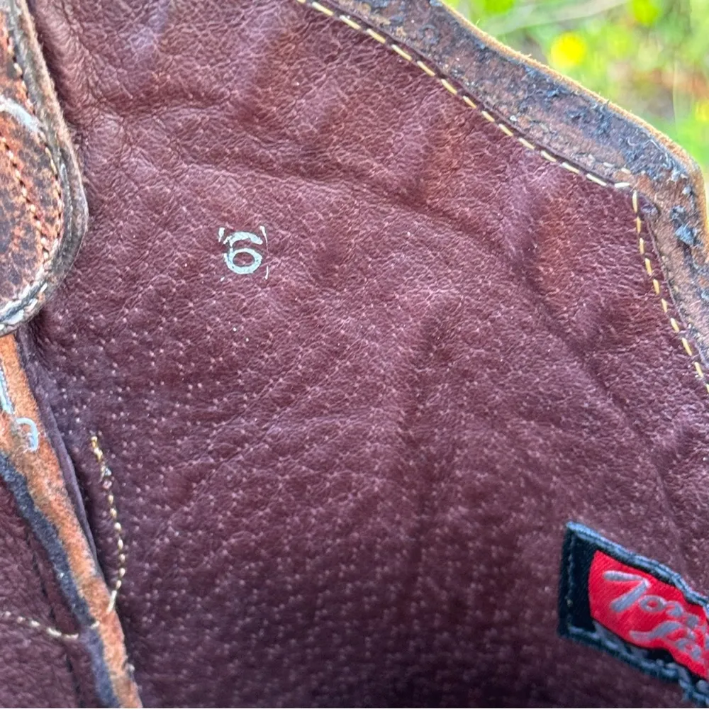 Tony Lama Women's Saigets Worn Goat Label Western Boots  Sz 6 - Image 6