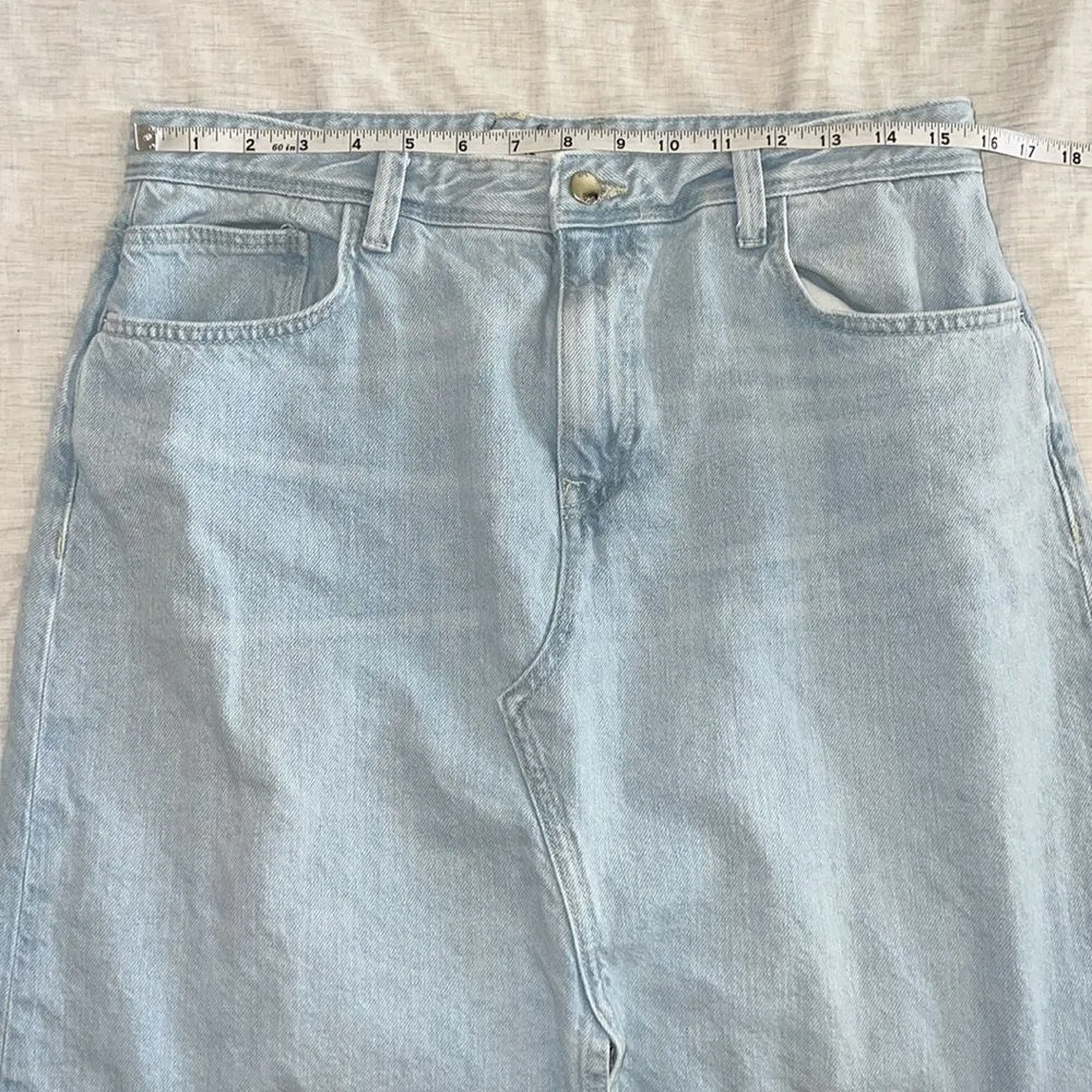 Zara Denim Jean Maxi Skirt Light Wash Size‎ Large - Image 5