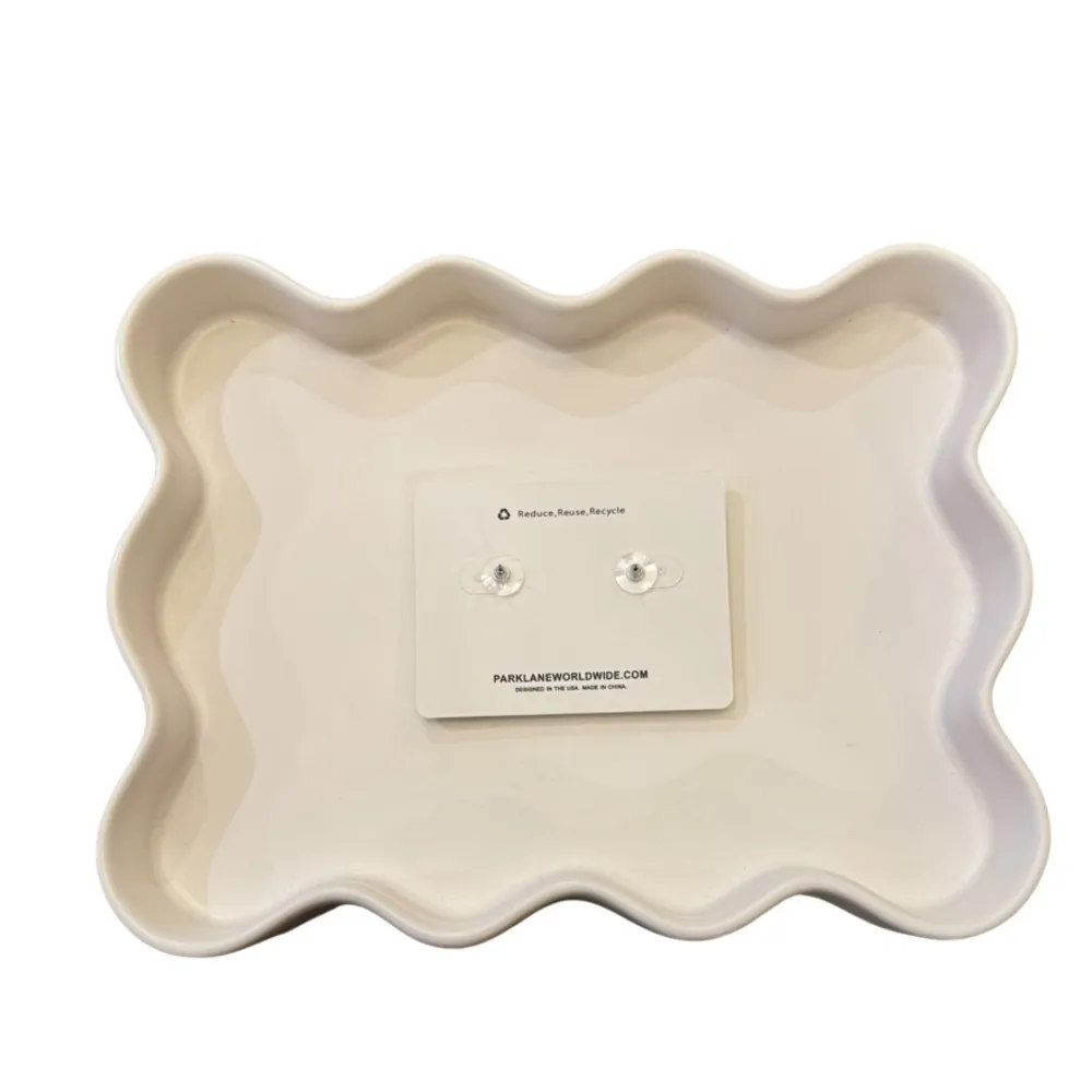 Park Lane Bindi Heart-Shaped Silver and Black Earrings Vegan Leather Studs - Image 3