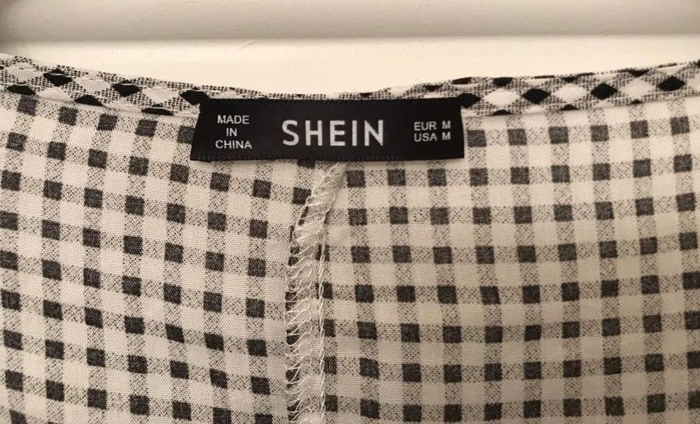 SheIn Checkered Crop Tie Top  - Image 10