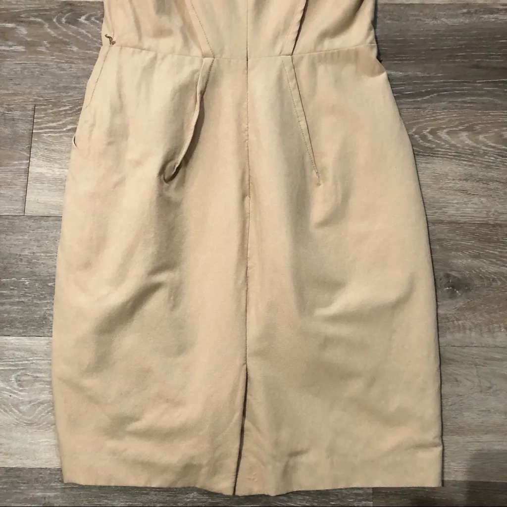 Ann Taylor Petite Tan Pencil Faux Wrap Dress Size 4 Petite - Image 10