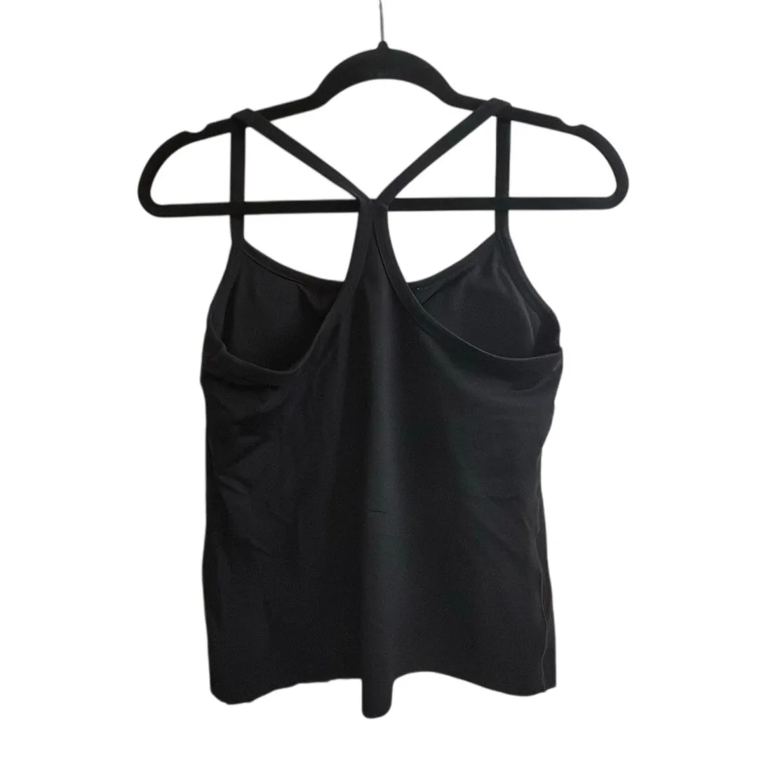 Aerie OFFLINE Cami Tank Top Womens Large Black Y Back Built-In Bra Active - Image 2