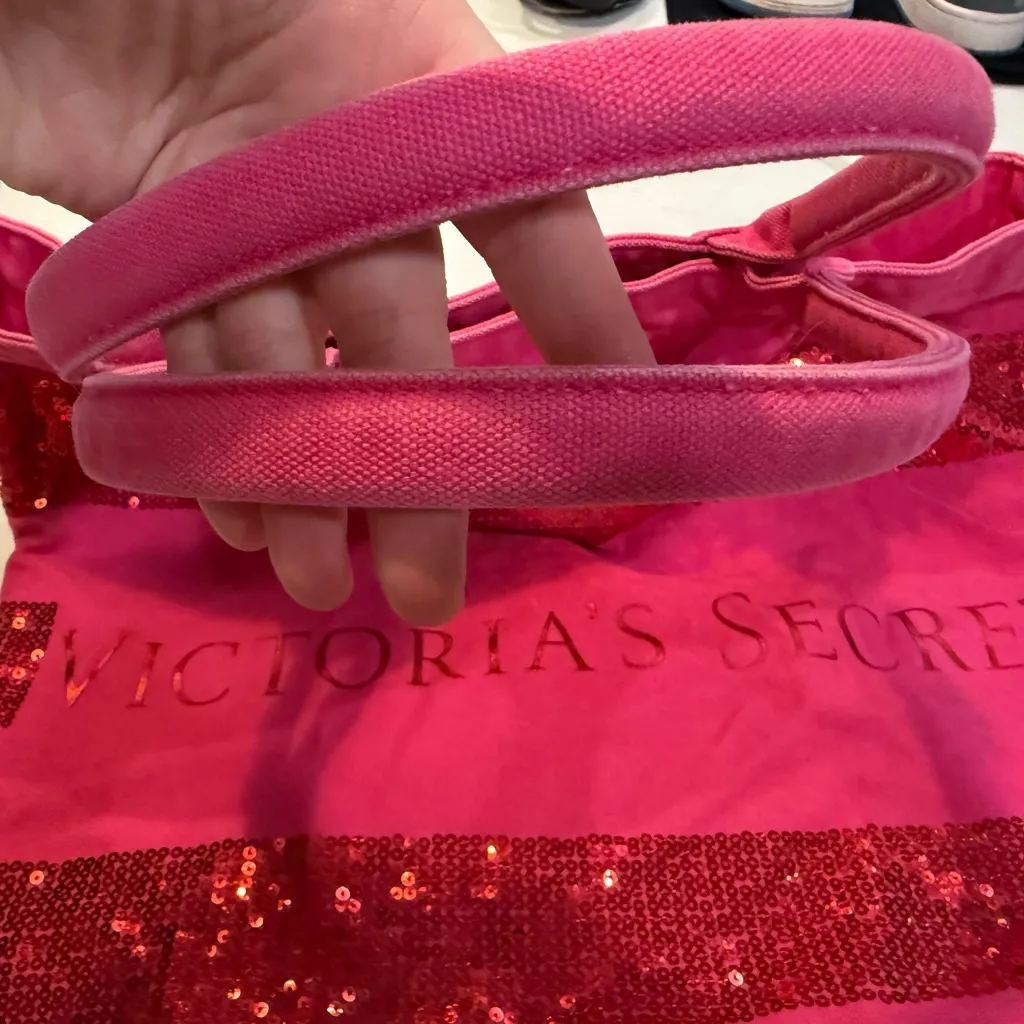 Victoria's Secret Y2K Large Tote Bag With Sequin Accents - Image 3