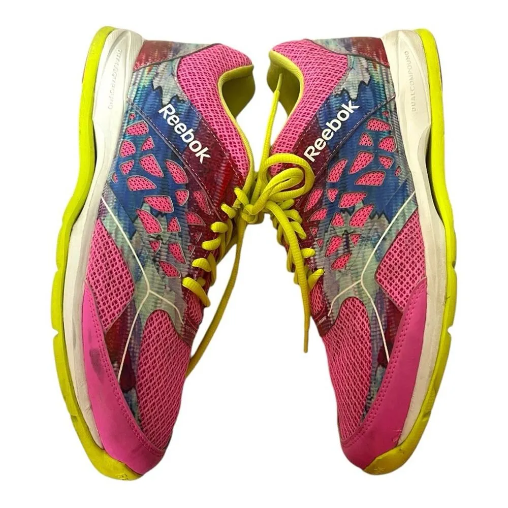 Reebok Women’s Sneakers Tennis Shoes Dual Compound Pink Yellow Multi Size 9.5 - Image 6