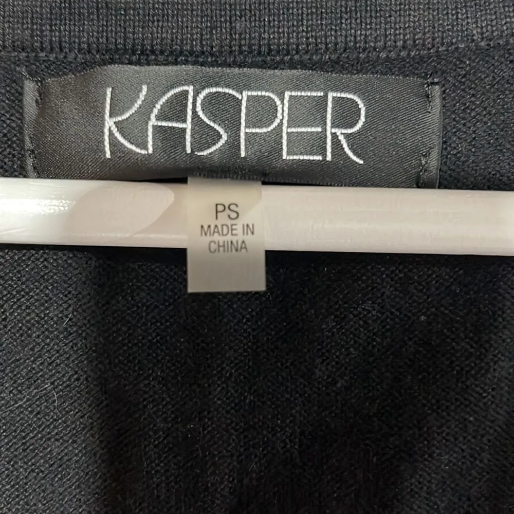 Kasper Open Cardigan and Matching Shell NWT Petite Small Black Size undefined - Image 12