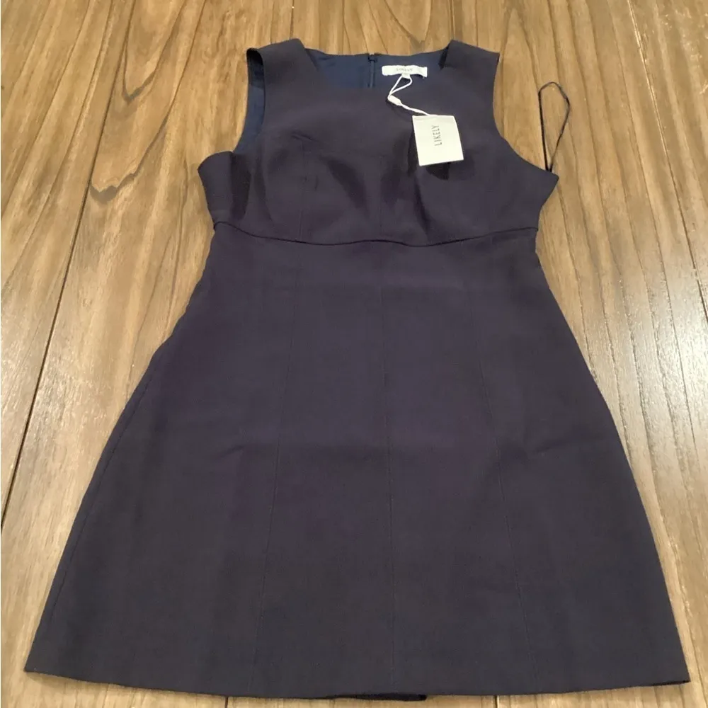Likely Revolve Navy Kendrick Sleeveless Cocktail Mini Fit flare a line Dress  8 - Image 2