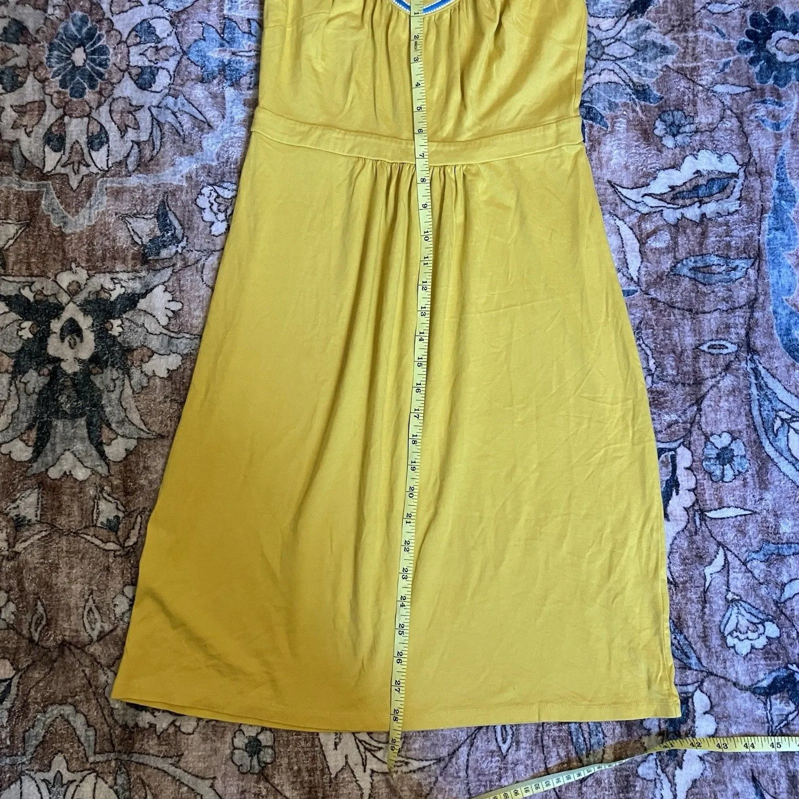 Boden Midi Dress US 4 R Women's Yellow V - Image 5