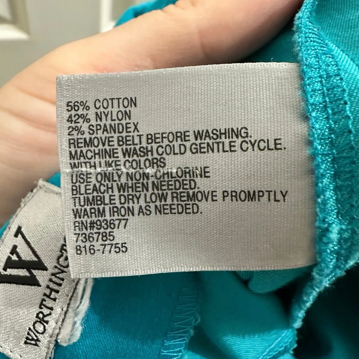 Vintage Worthington Teal Y2K Stretch Pencil Skirt w Kick Pleats Retro Pinup S 4 - Image 8