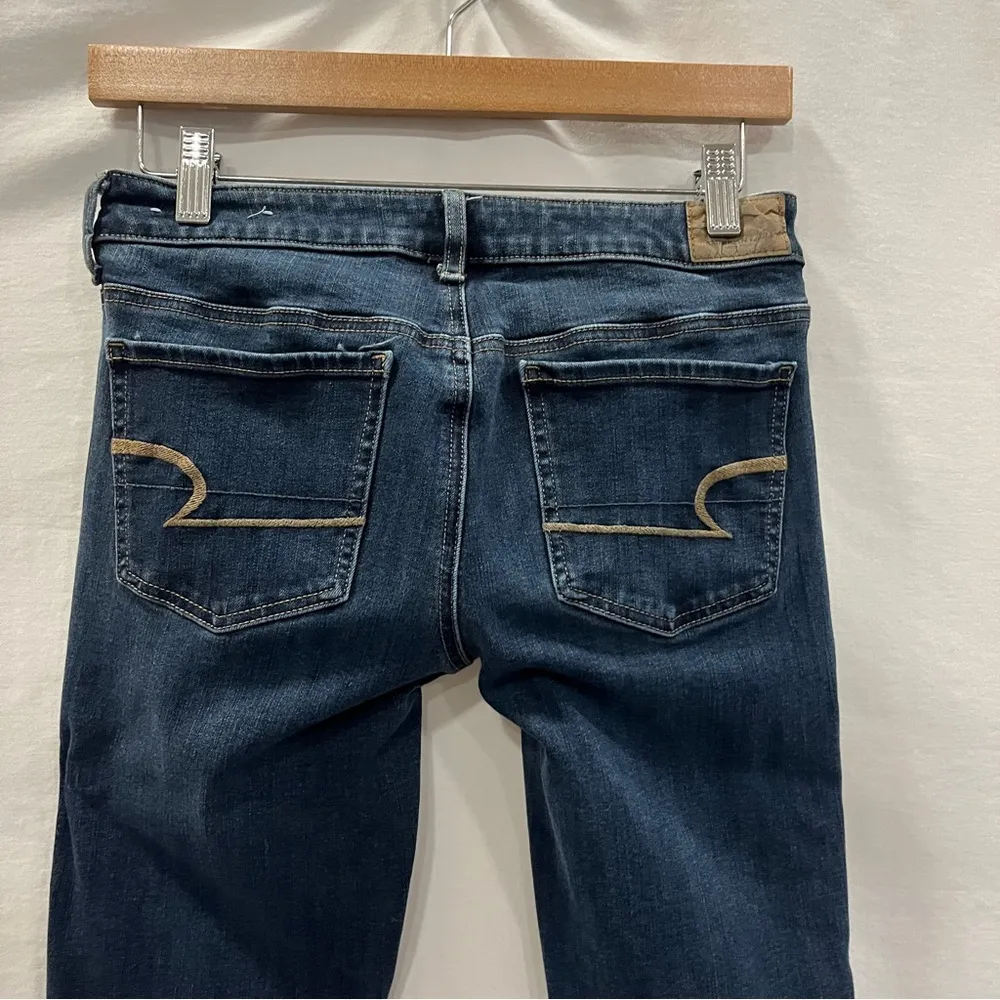 American Eagle Super Stretch X4 Jegging Denim Jeans Womens 6 Long Dark Wash Tall - Image 5