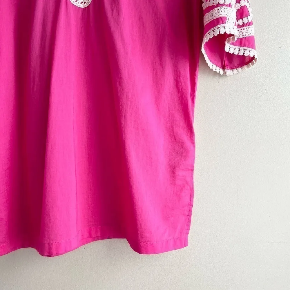J.Crew Corded Trim Short Tunic Beach Coverup in Neon‎ Flamingo Pink, XS Pink - Image 6