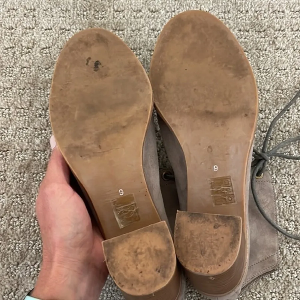 Jeffrey Campbell Taupe CORS Lace Up Open Toe Heels - Image 9