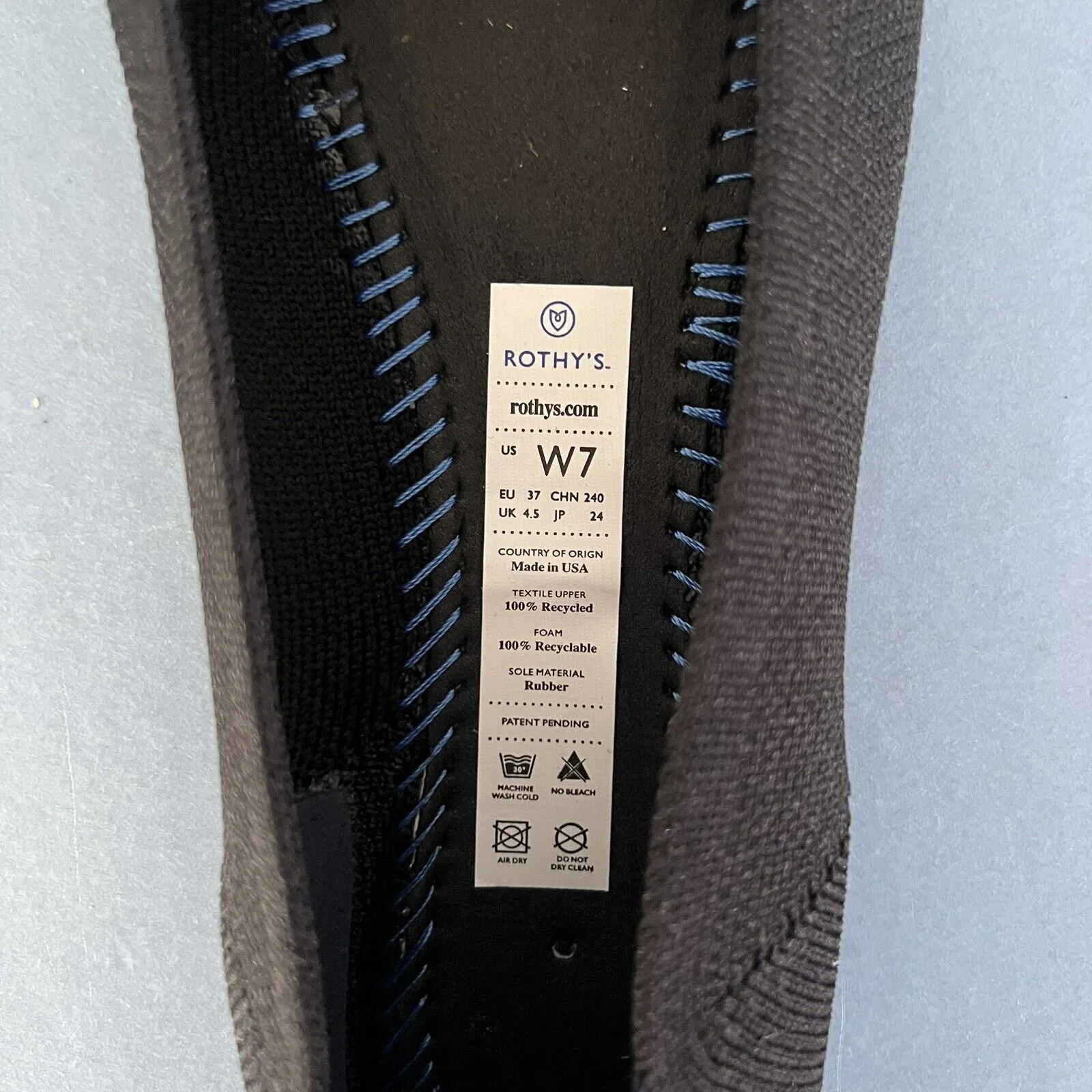 Rothy's Rothy’s The Flat Round Toe Black Solid Knit Ballet Flats - Image 9