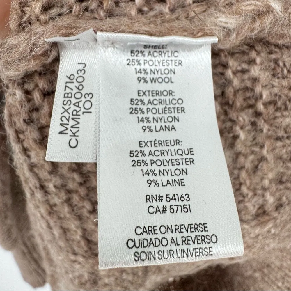 Calvin Klein Cable Knit‎ Wool Blend Sweater Size Medium - Image 6