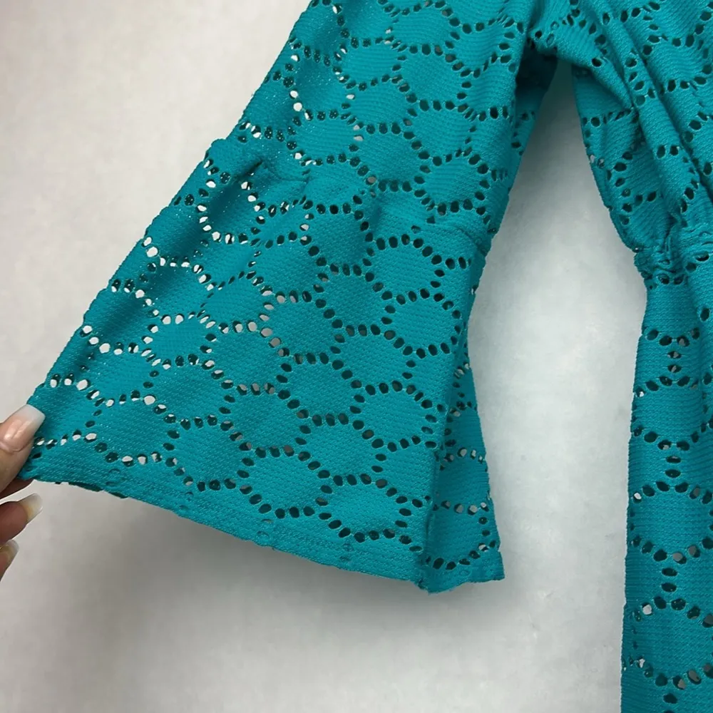 Swimsuit Cover Up Womens Blue Swimwear Wrap Tie Lightweight Beach Sz S/M - Image 2