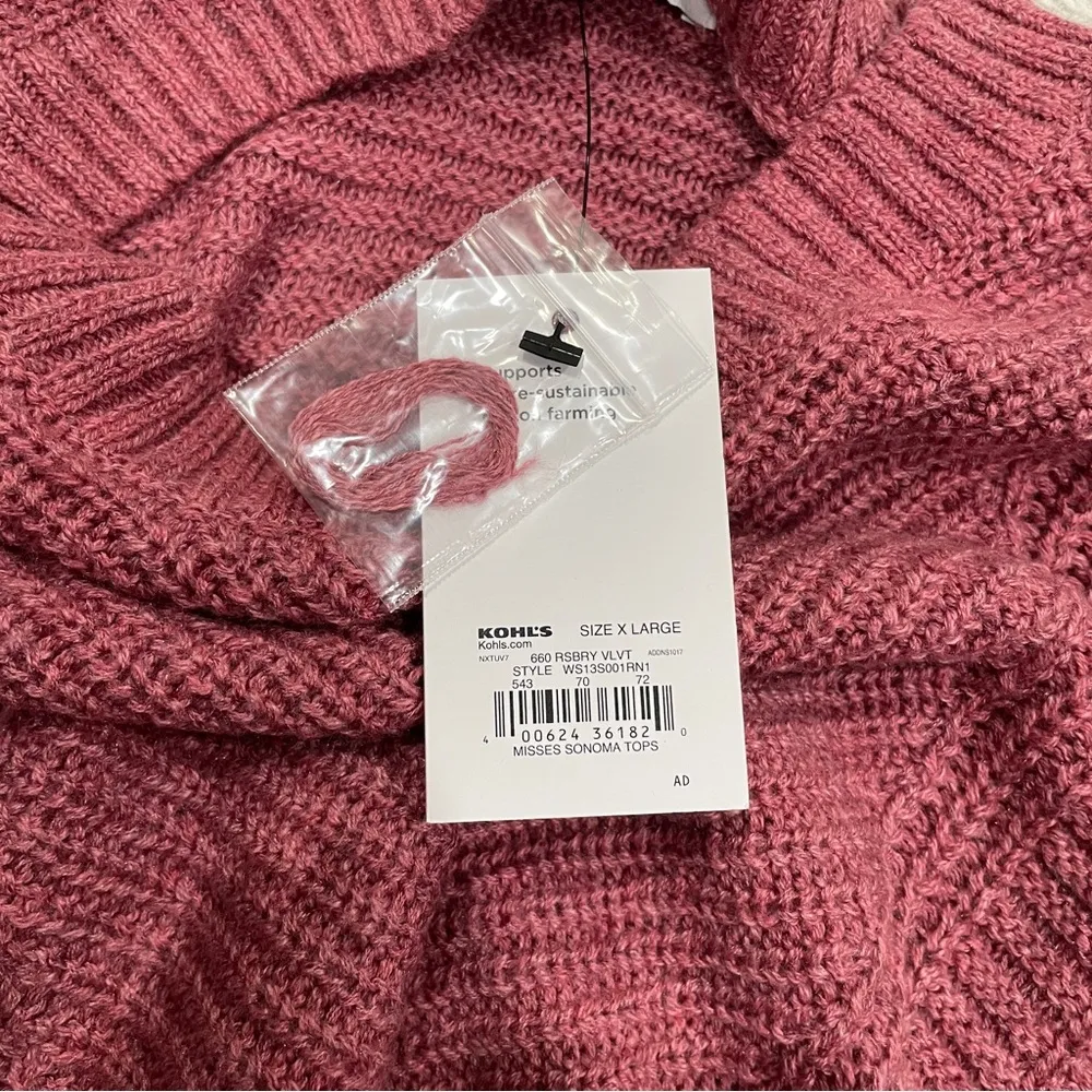 NWT Sonoma Pink Crew Neck Sweater - Image 6