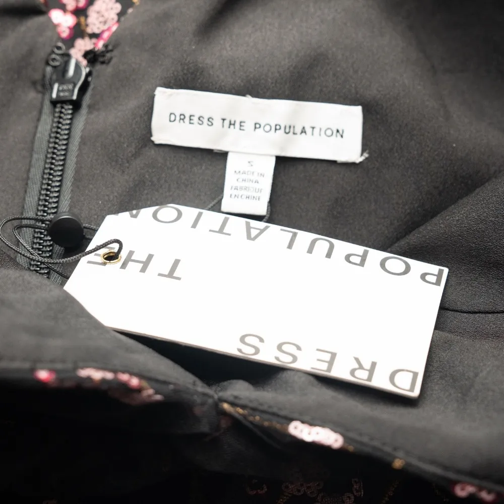 Dress The Population | Courtney Floral Sequin Overlay Dress - Image 4