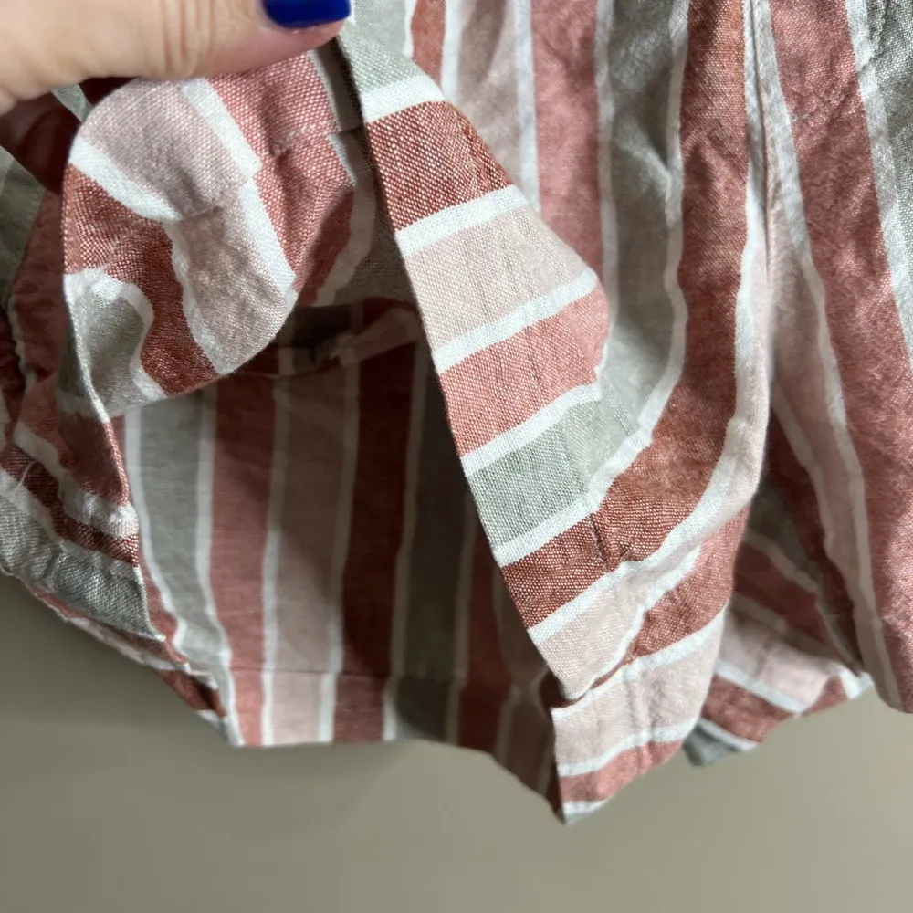 Sonoma size large striped linen blend shorts - Image 8