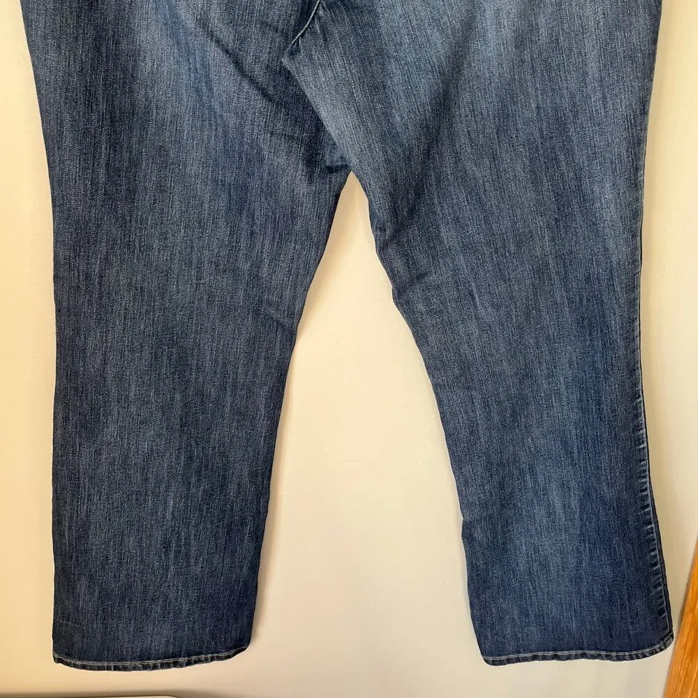 Christopher & Banks Dark Wash Bootcut Jean with Embroidered Pockets Size 14 - Image 11