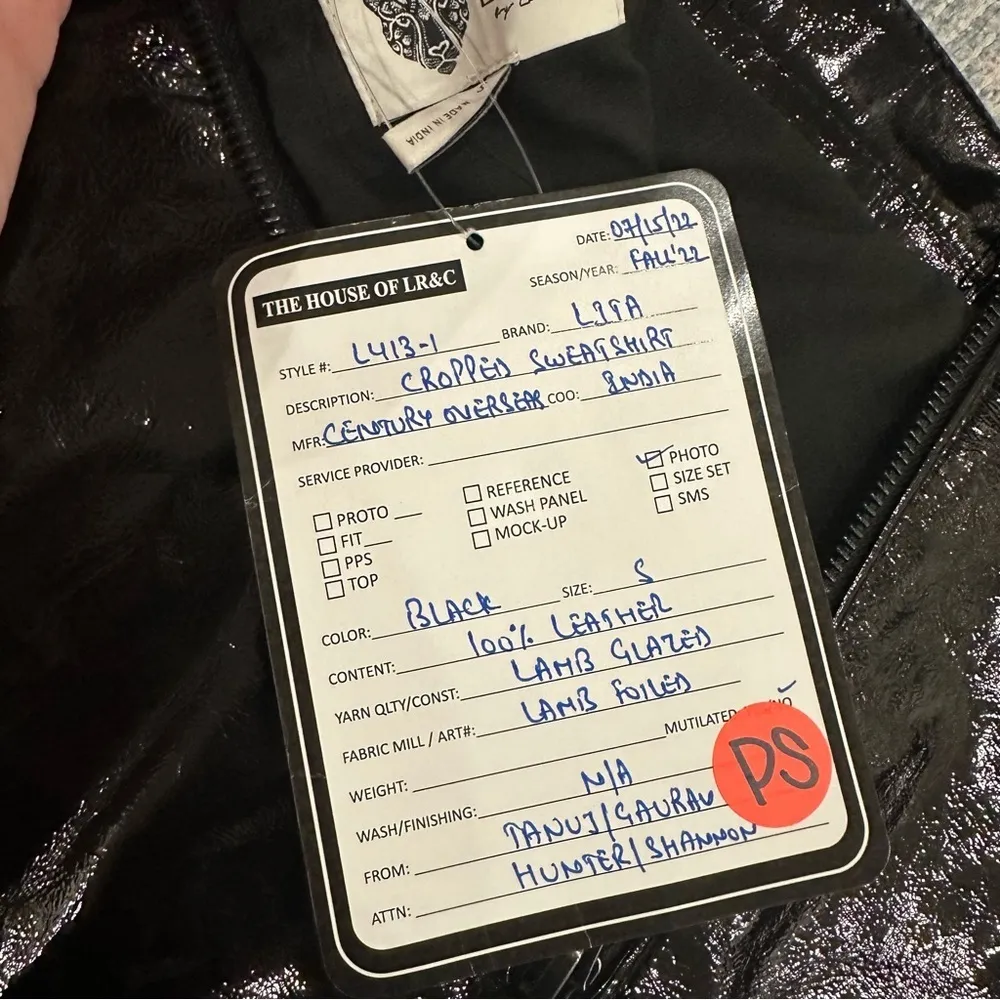 NWOT Lita By Ciara Revolve leather cropped sweatshirt - Image 9