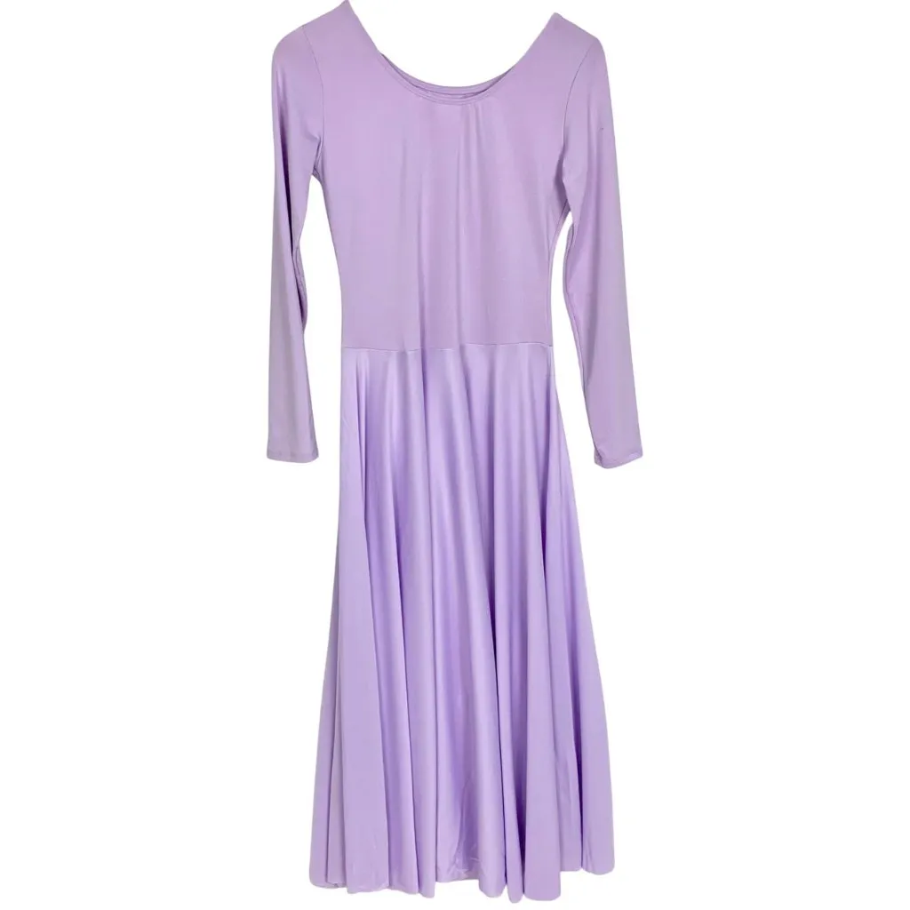 Body Wrappers Praise Purple XL Maxi Dance Dress Full Lyrical Liturgical Worship - Image 2