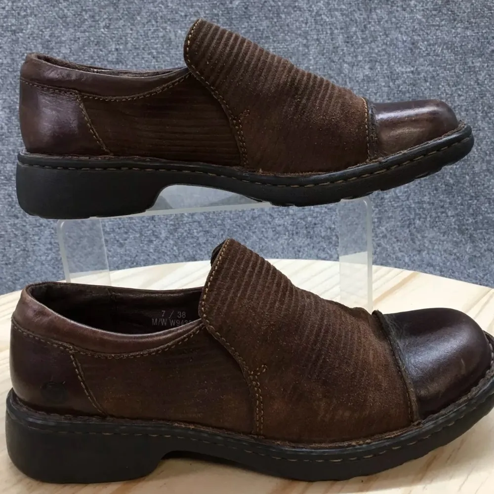 Born Brown Leather Shoes Size 7 - Image 3
