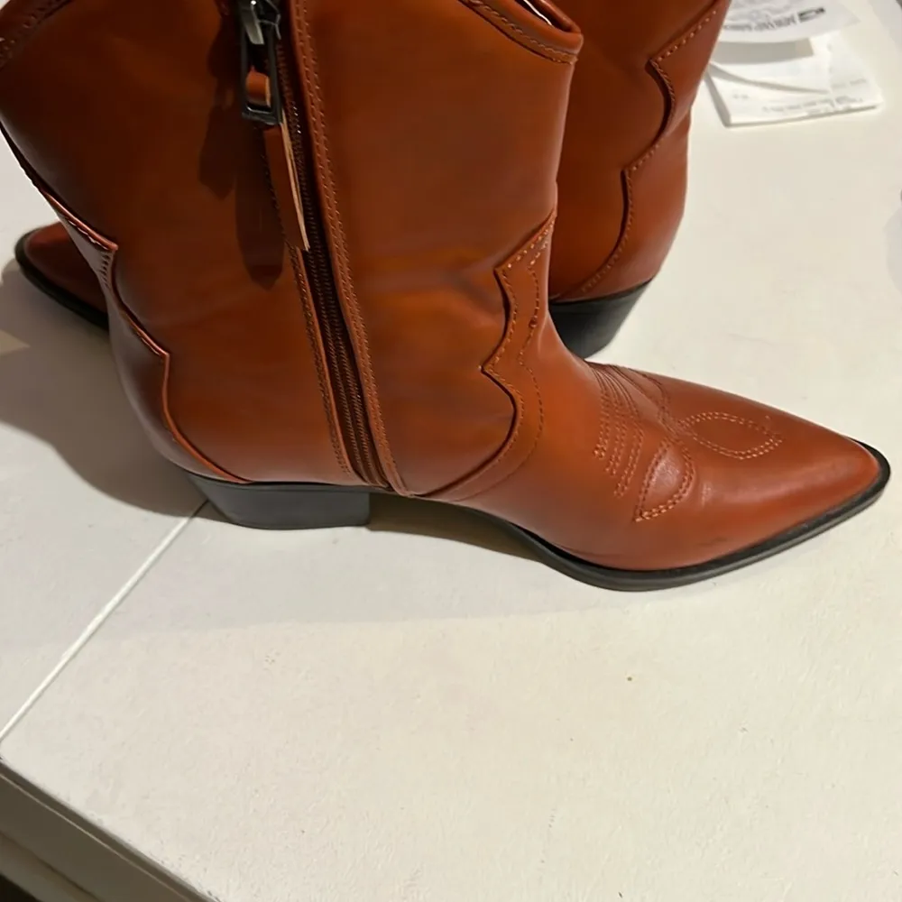 Sam & Libby Brown Ankle Boots with Studded Design - Image 3