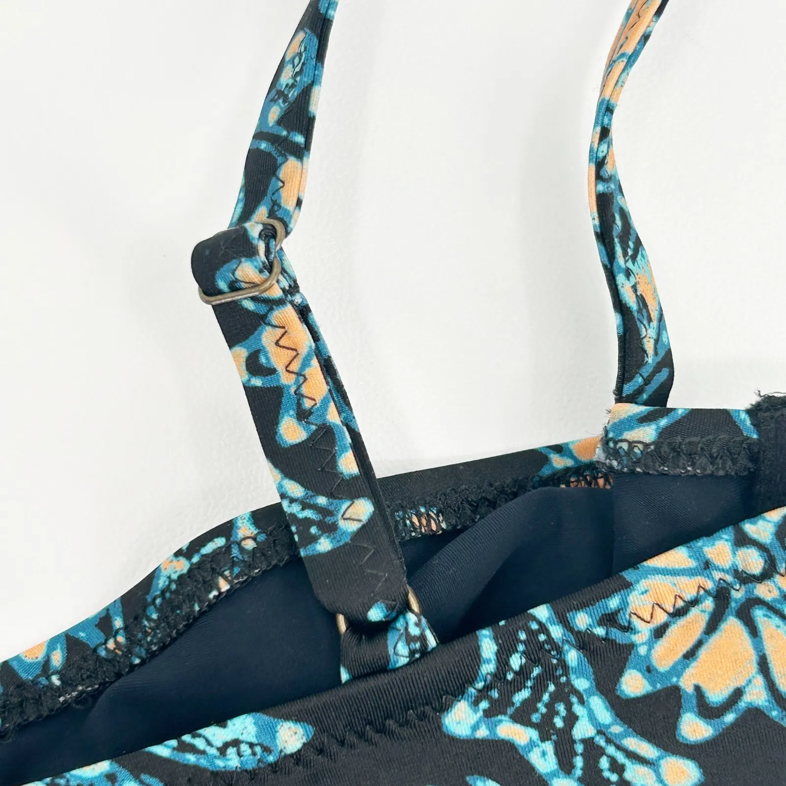 Ulla Johnson Womens Zahara Azure Blue Floral Print Underwire Bikini Swim Top XS - Image 7