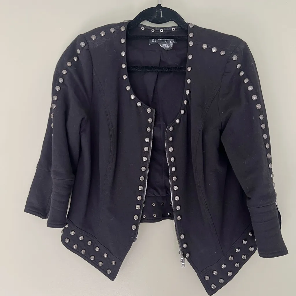 INC Internationmal Concepts studded bolero (missing a stud shown in picture) Black Size L - Image 2