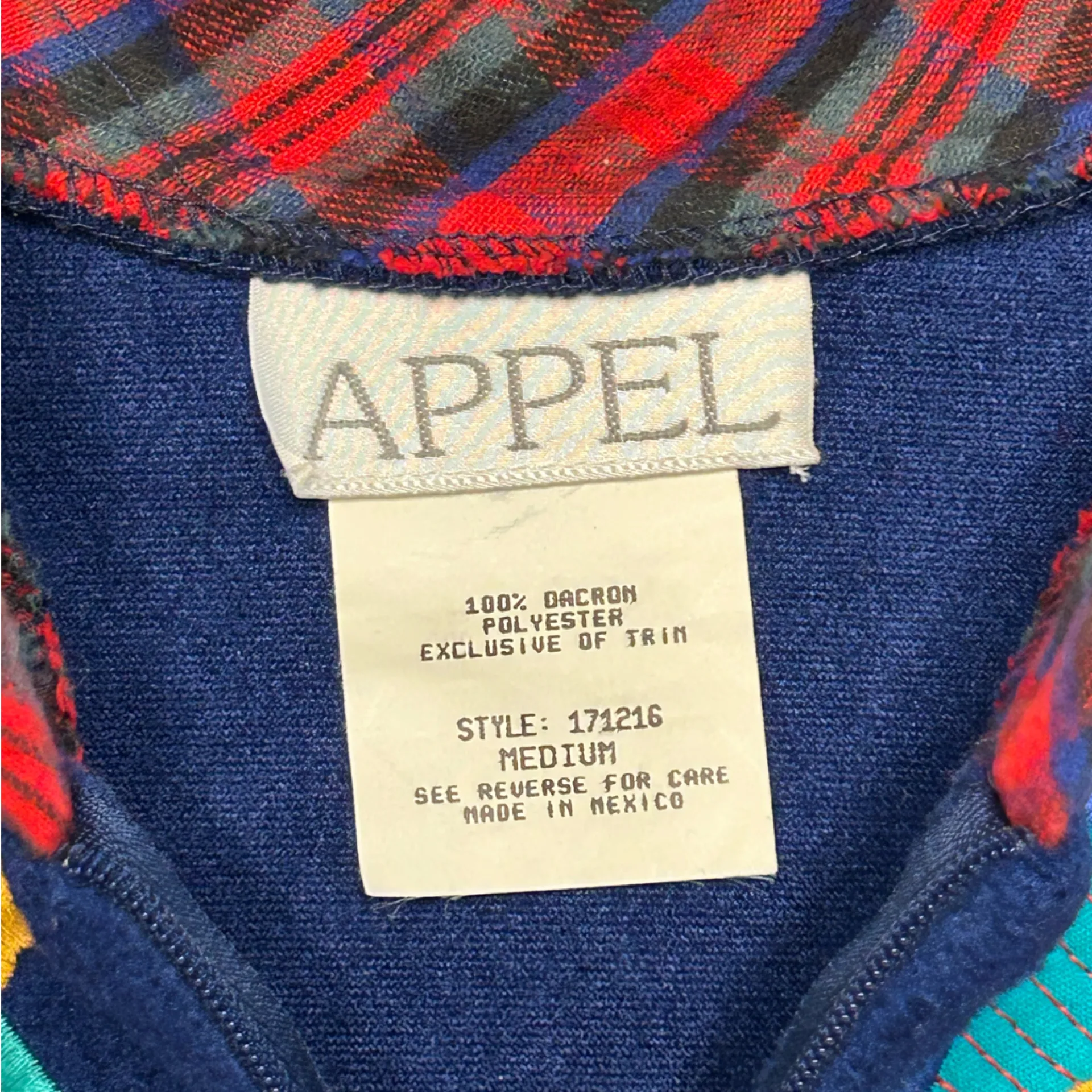 Appel VTG 80s 90s whimsical bears cabincore warm and cozy long zip house robe M Blue Size M - Image 7